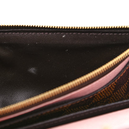 Louis Vuitton Damier Ebene Emilie Wallet Rose Ballerine 7 of 15