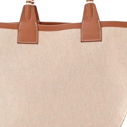 Hermes Military Toile Canvas Swift Steeple 25 Bag Gold 8 of 10