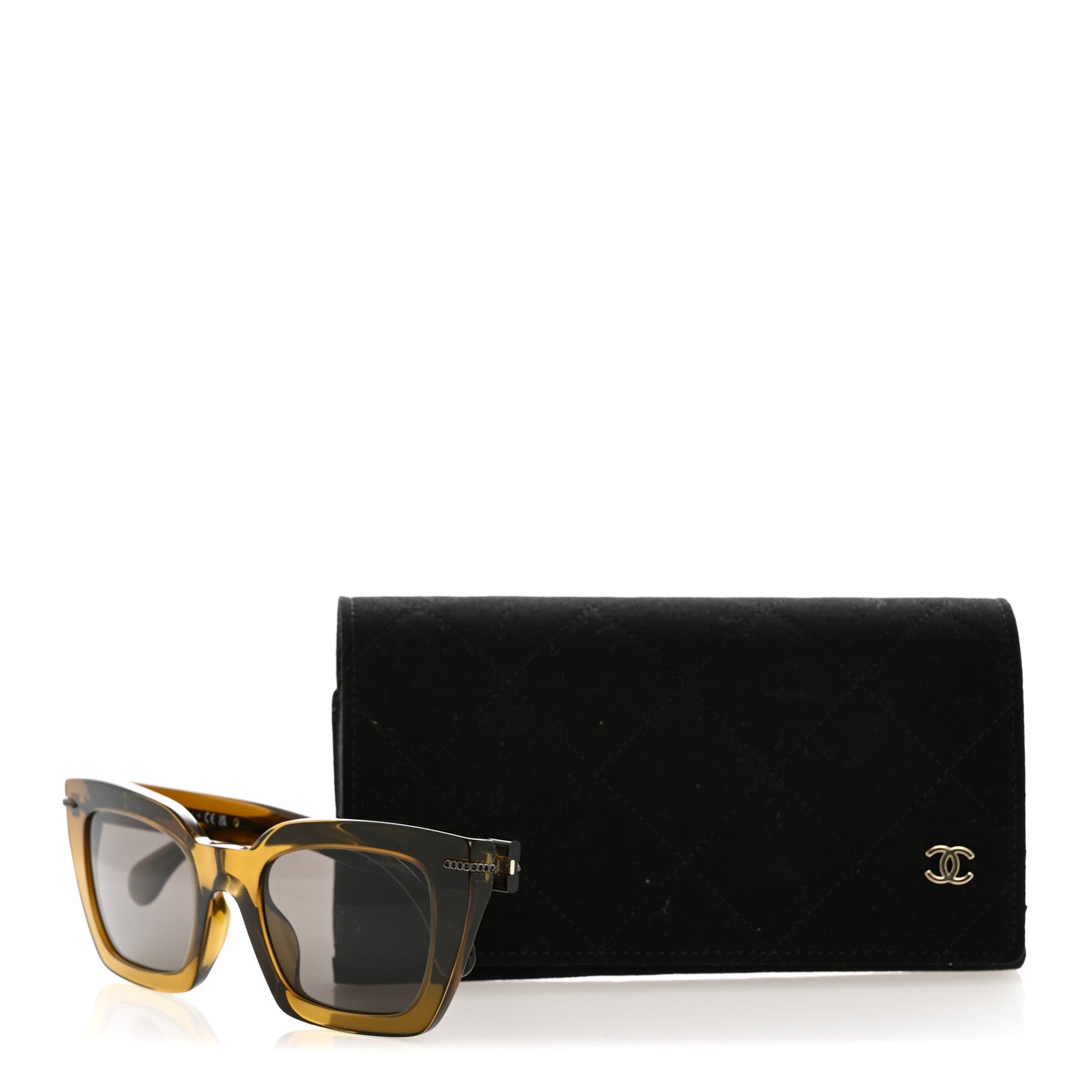 Chanel Acetate Square Sunglasses 5509-A Khaki 8 of 8