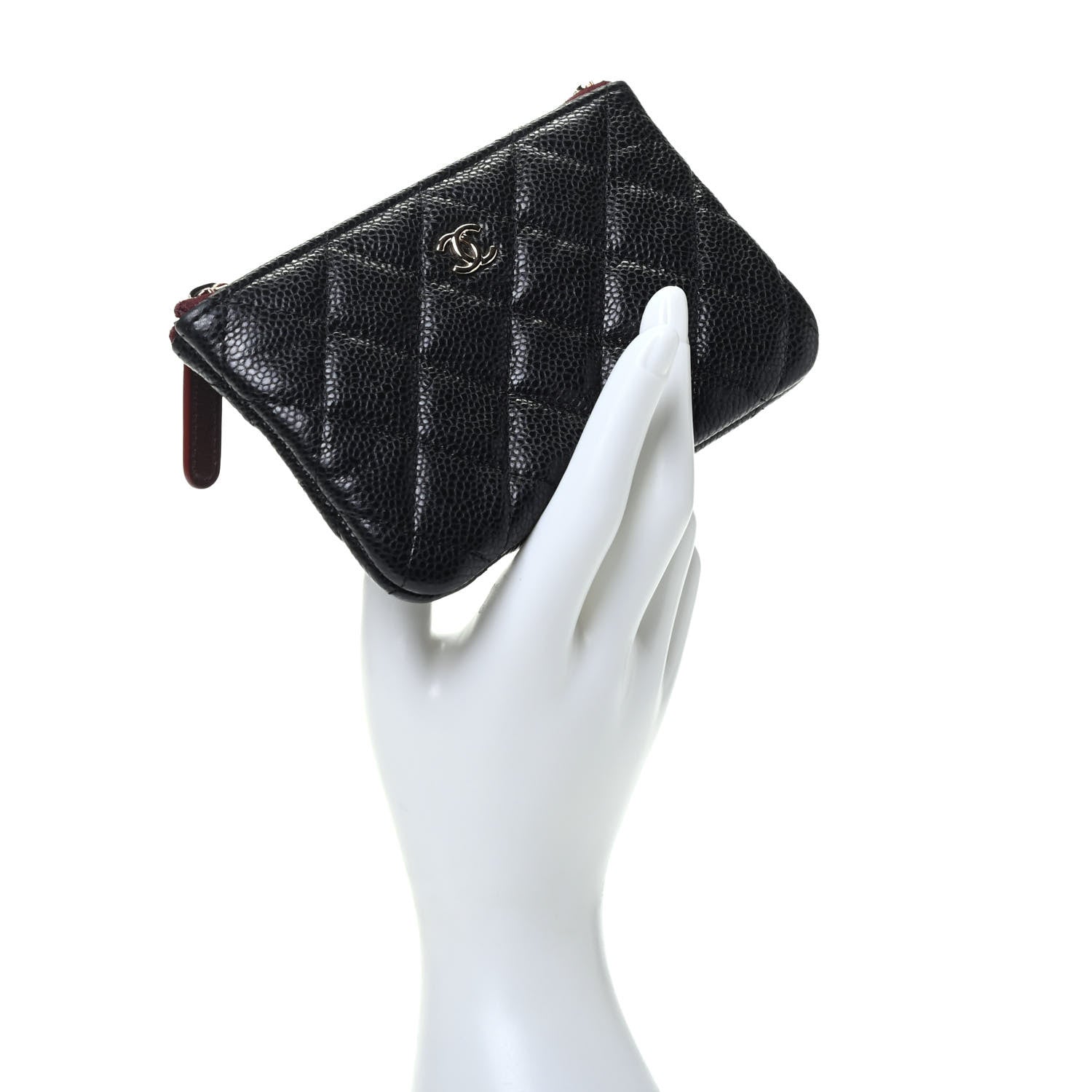 Chanel Caviar Quilted Small Cosmetic Case Black 2 of 7