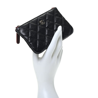 Chanel Caviar Quilted Small Cosmetic Case Black 2 of 7