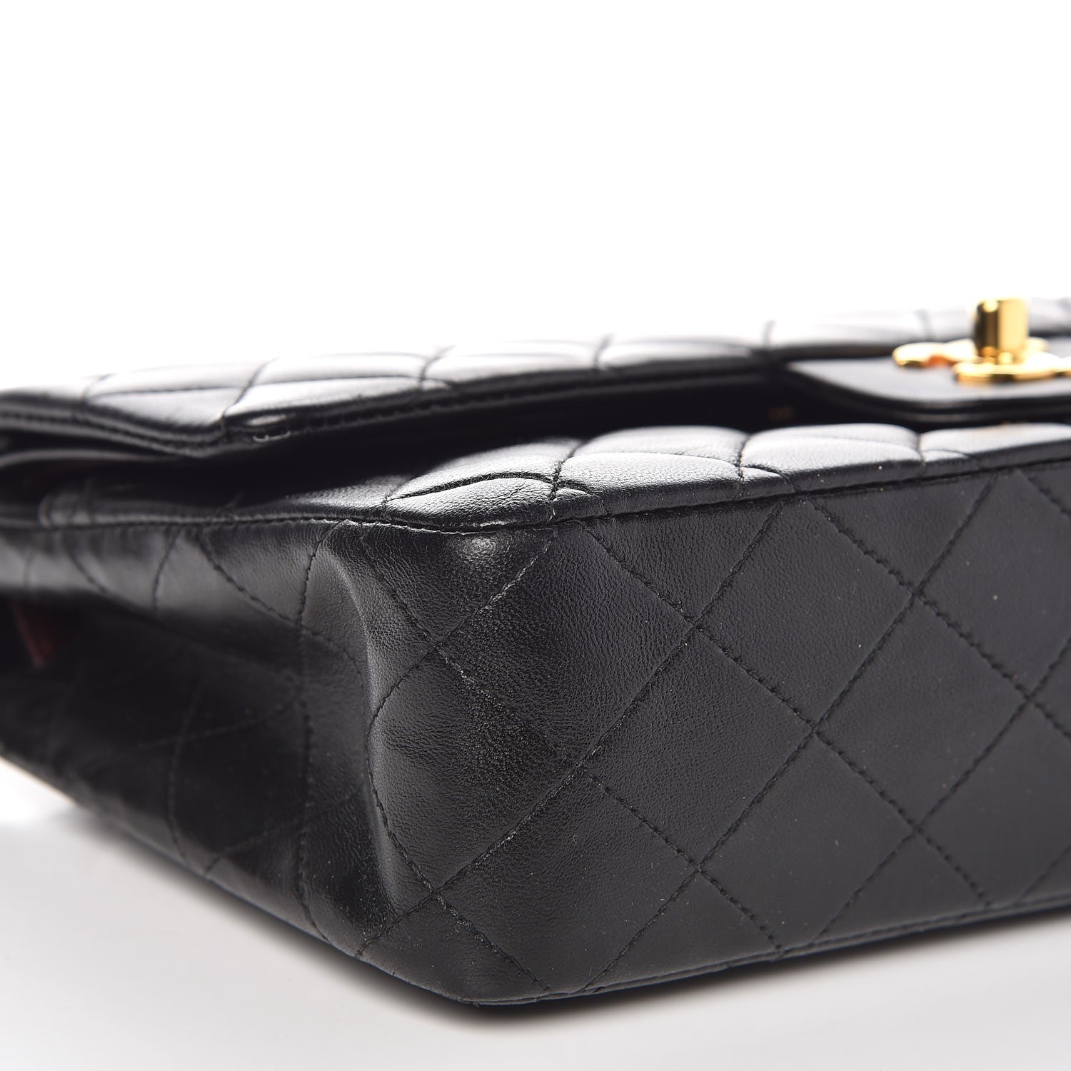 Chanel Lambskin Quilted Medium Double Flap Black 8 of 14