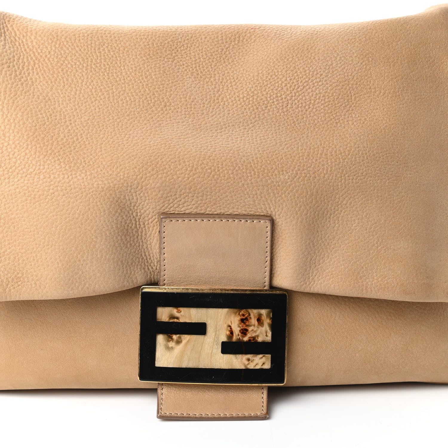 Fendi Vitello Savana Big Mama Baguette Caramello Tartaruga Natural 10 of 13