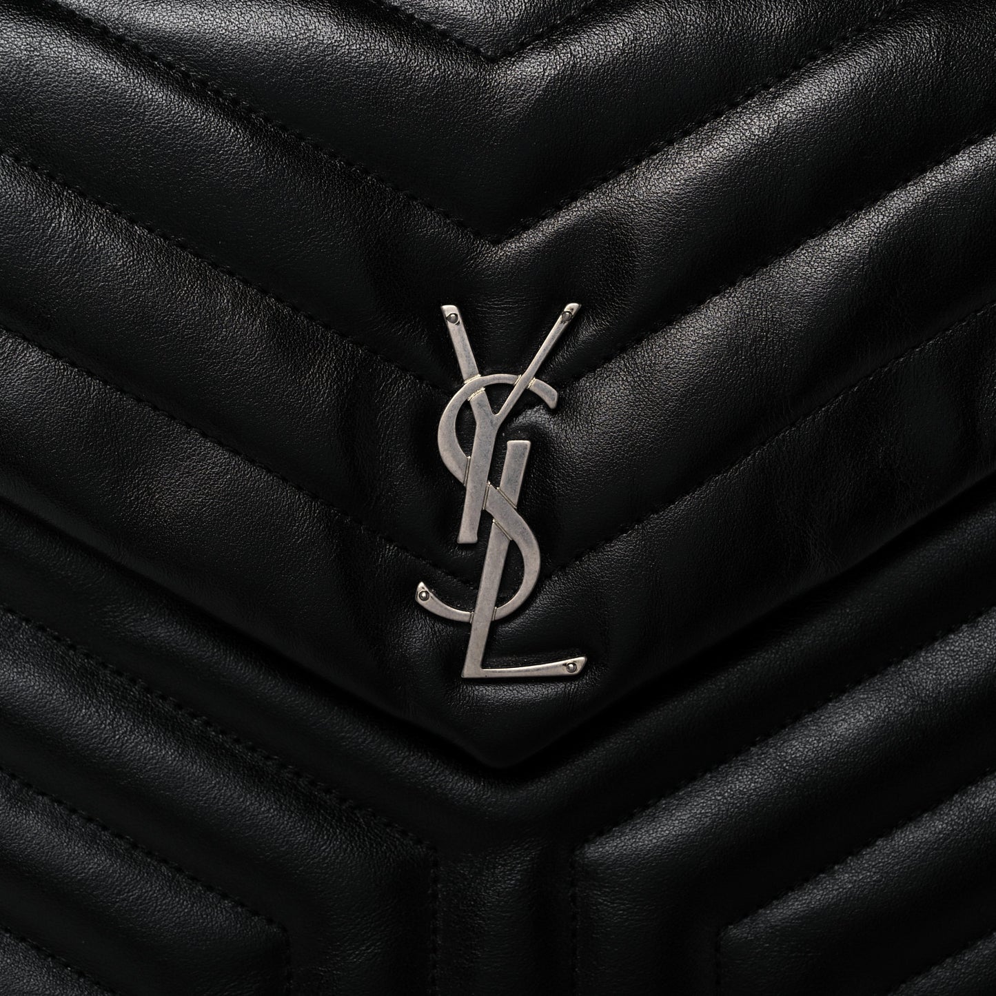 Calfskin Y Quilted Monogram Loulou Document Holder Black