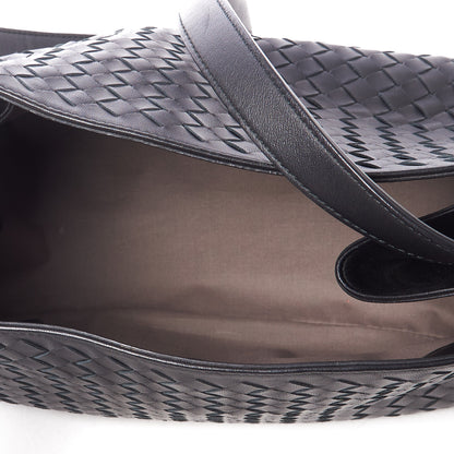 Bottega Veneta Nappa Intrecciato Shoulder Bag Black 6 of 7