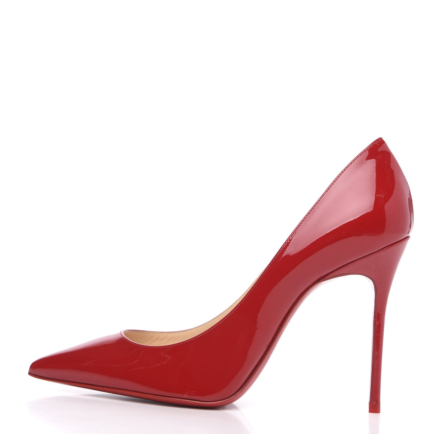 Christian Louboutin Patent Decollete 554 100 Pumps 36.5 Loubi Red 1 of 8