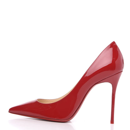 Christian Louboutin Patent Decollete 554 100 Pumps 36.5 Loubi Red 1 of 8
