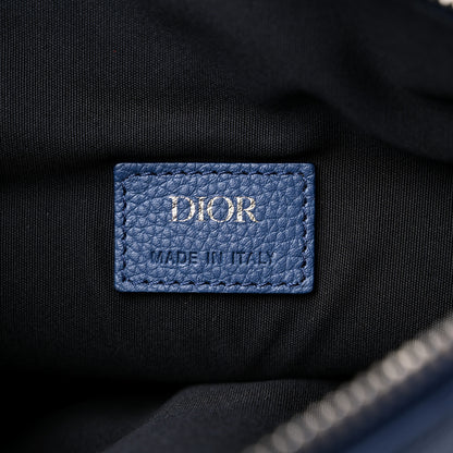 Christian Dior Calfskin Mens Saddle Bag Blue 6 of 8