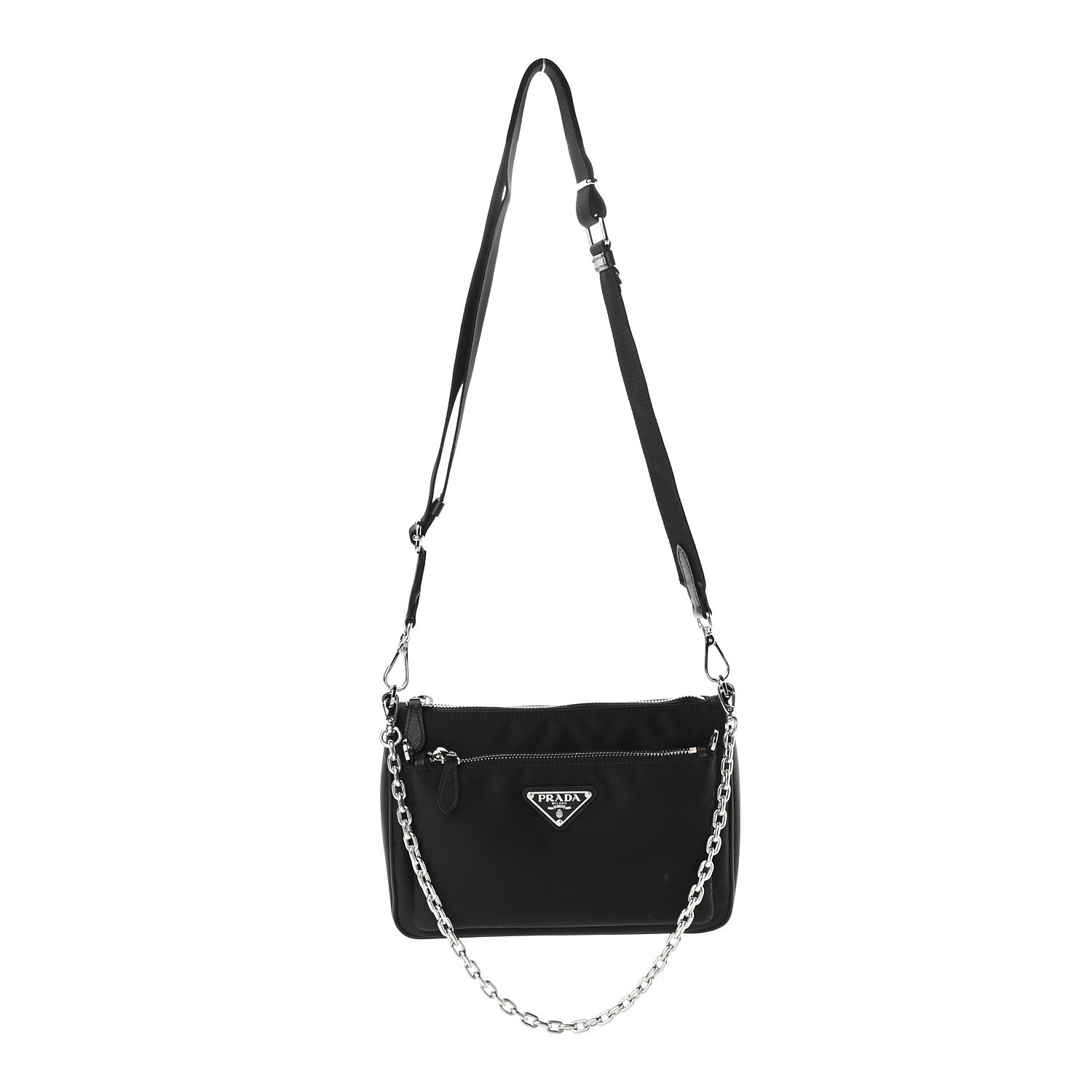Prada Nylon Shoulder Bag Black 1 of 10
