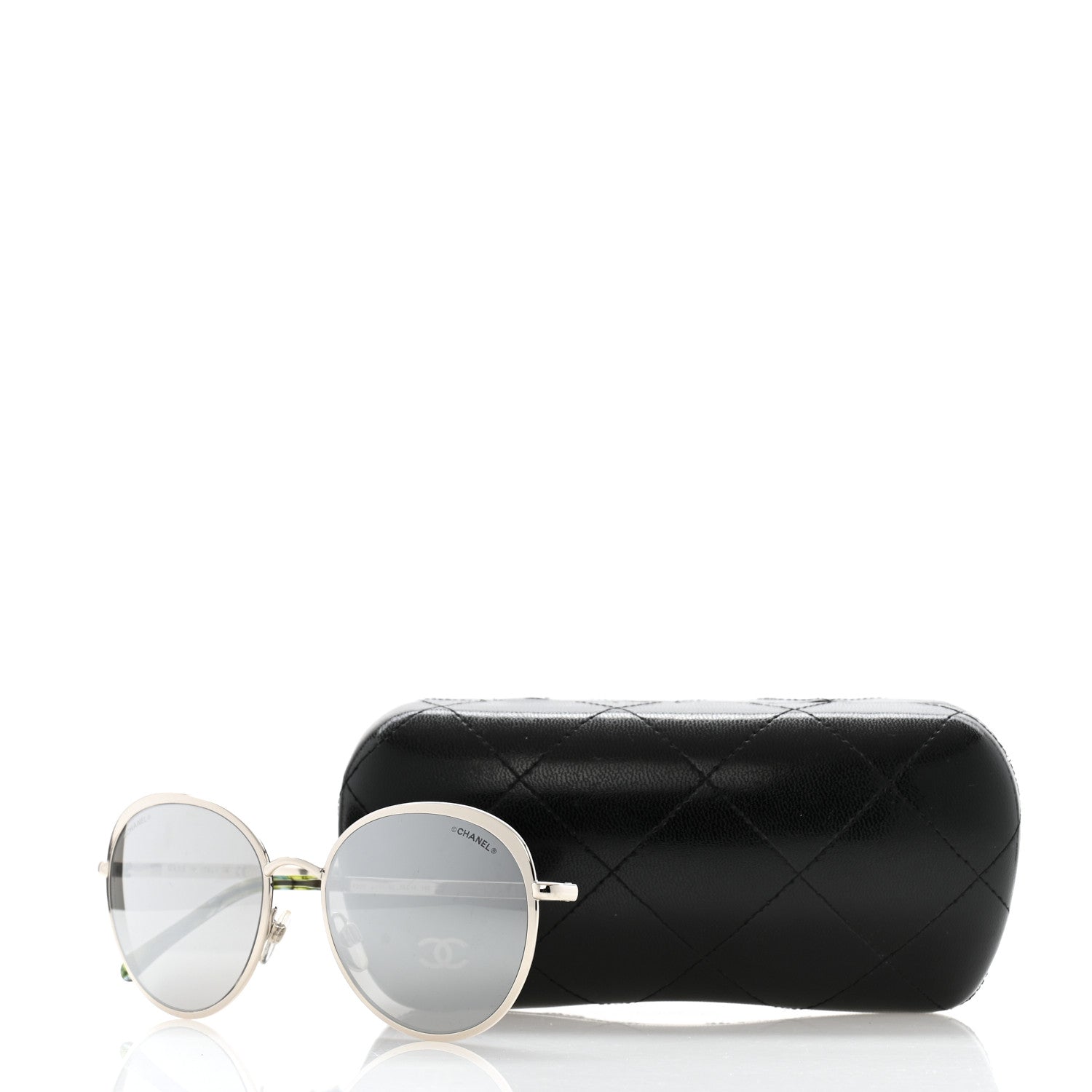 Chanel Round Spring Sunglasses 4206 Silver 8 of 8