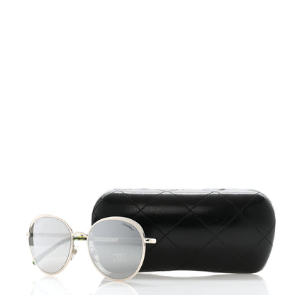 Chanel Round Spring Sunglasses 4206 Silver 8 of 8