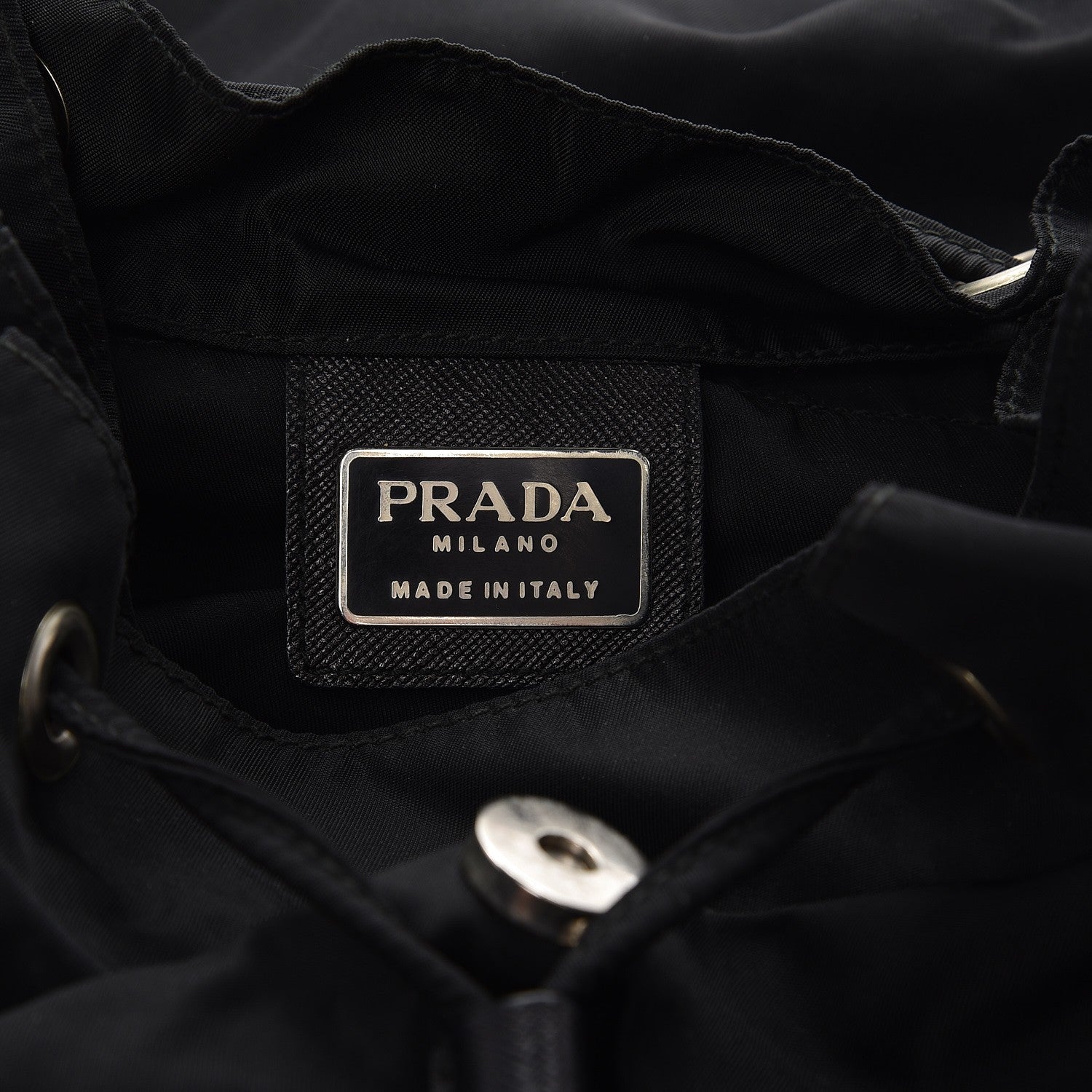 Prada Nylon Vela Medium Backpack Black 6 of 7