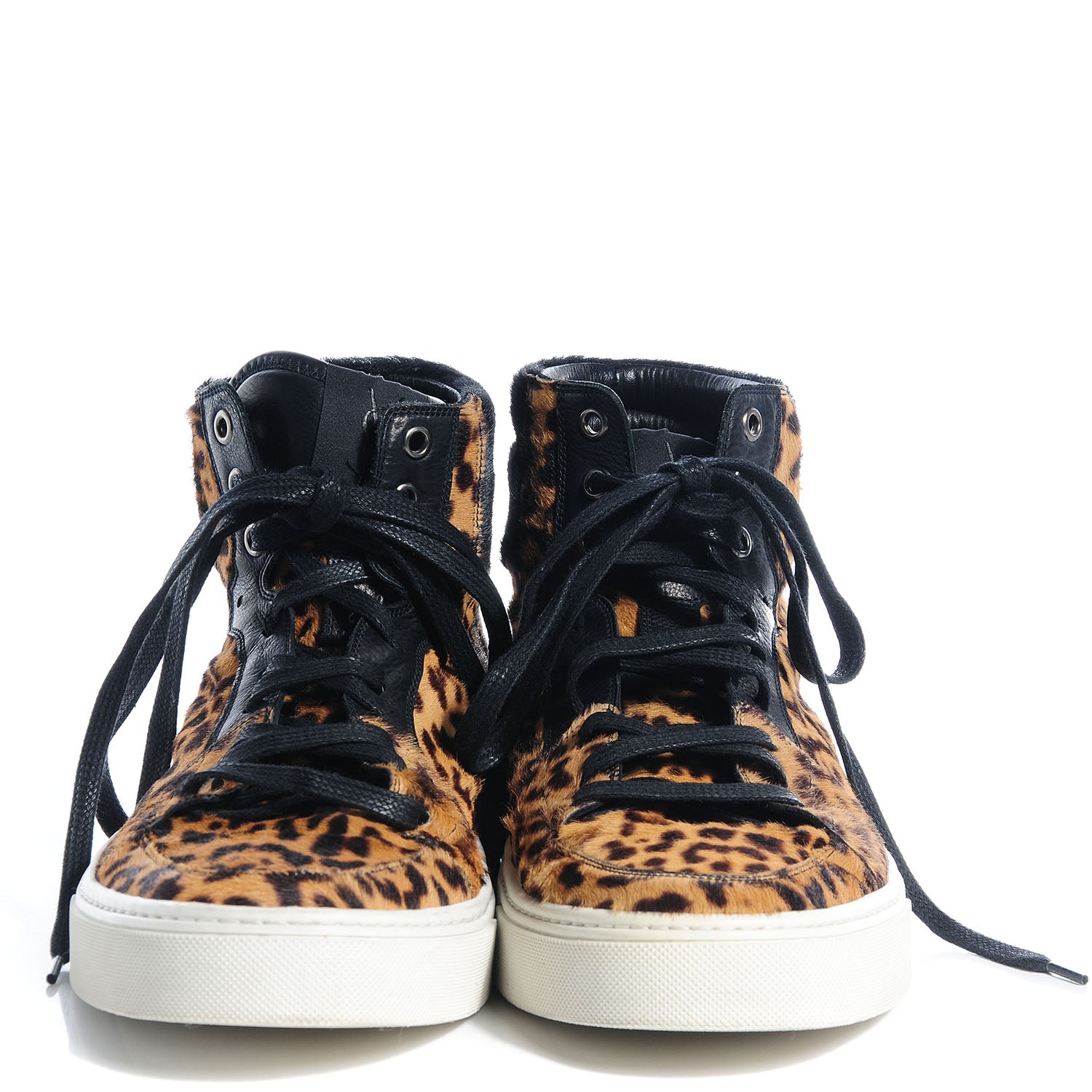 Saint Laurent Leopard Print Calf Hair Malibu Sneakers 43 2 of 9