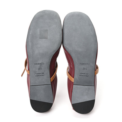 Hermes Nappa Jolly Ballet Flats 38.5 Rouge H Naturel 6 of 9