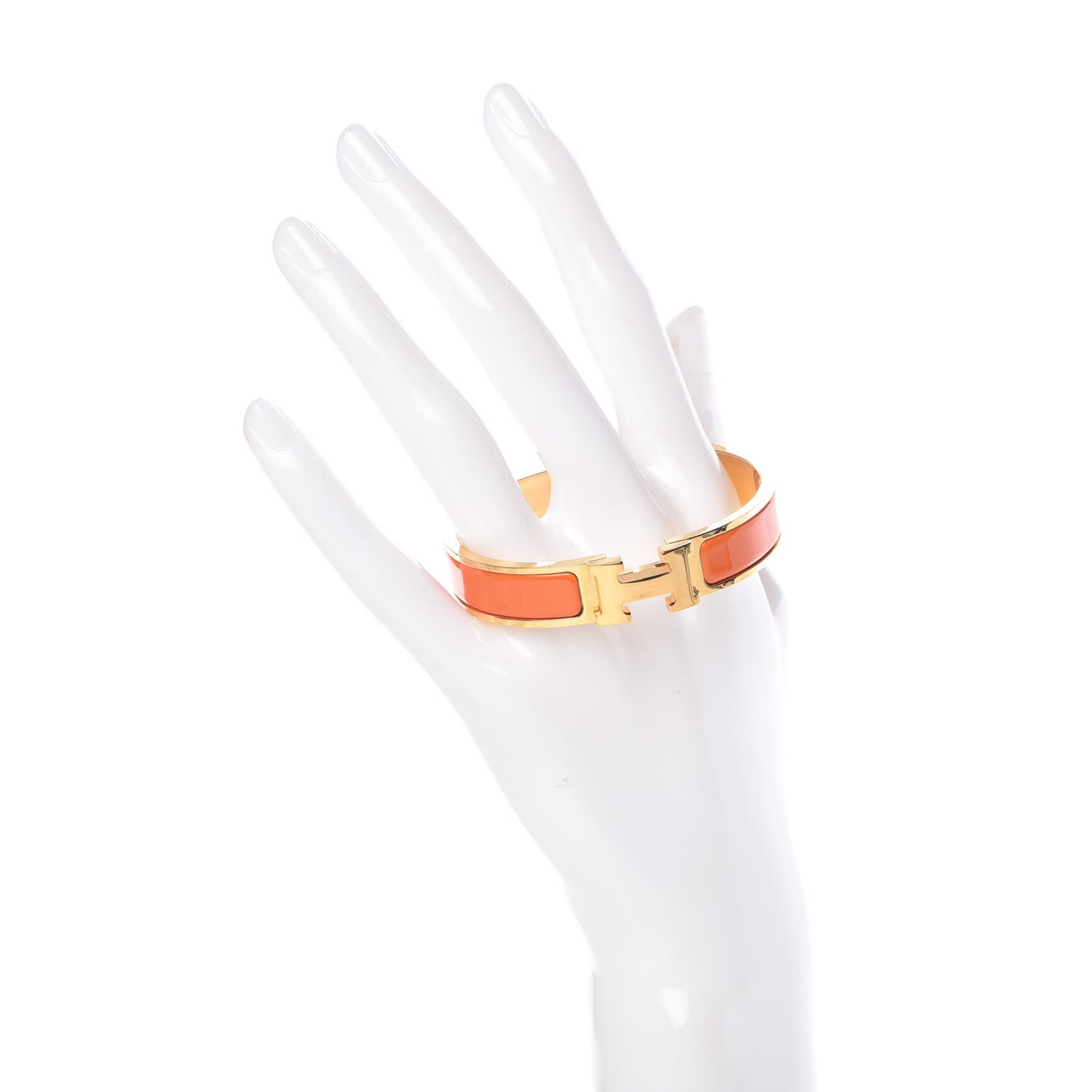 Enamel Narrow Clic Clac H Bracelet PM Orange