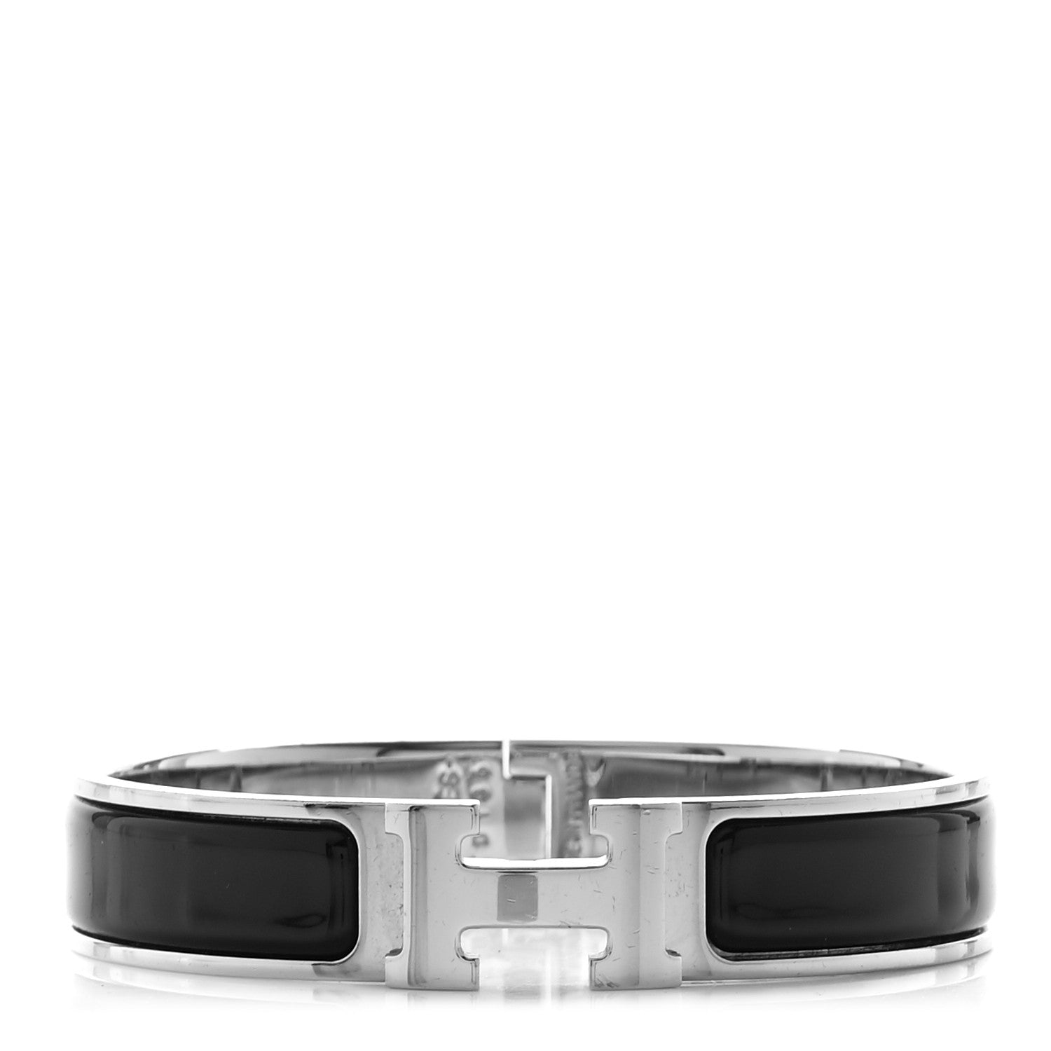 Hermes Enamel Narrow Clic Clac H Bracelet PM Black 1 of 5