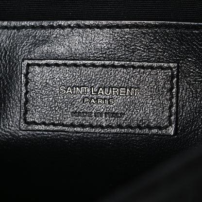 Saint Laurent Crinkled Calfskin Matelasse Monogram Baby Niki Chain Satchel Black 6 of 10