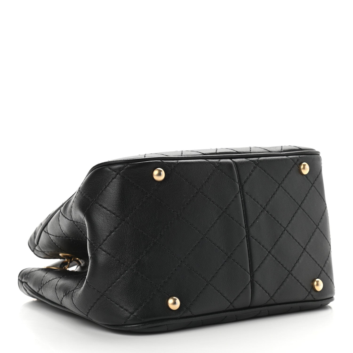 Chanel Calfskin Stitched Small Egyptian Amulet Drawstring Bag Black 3 of 9