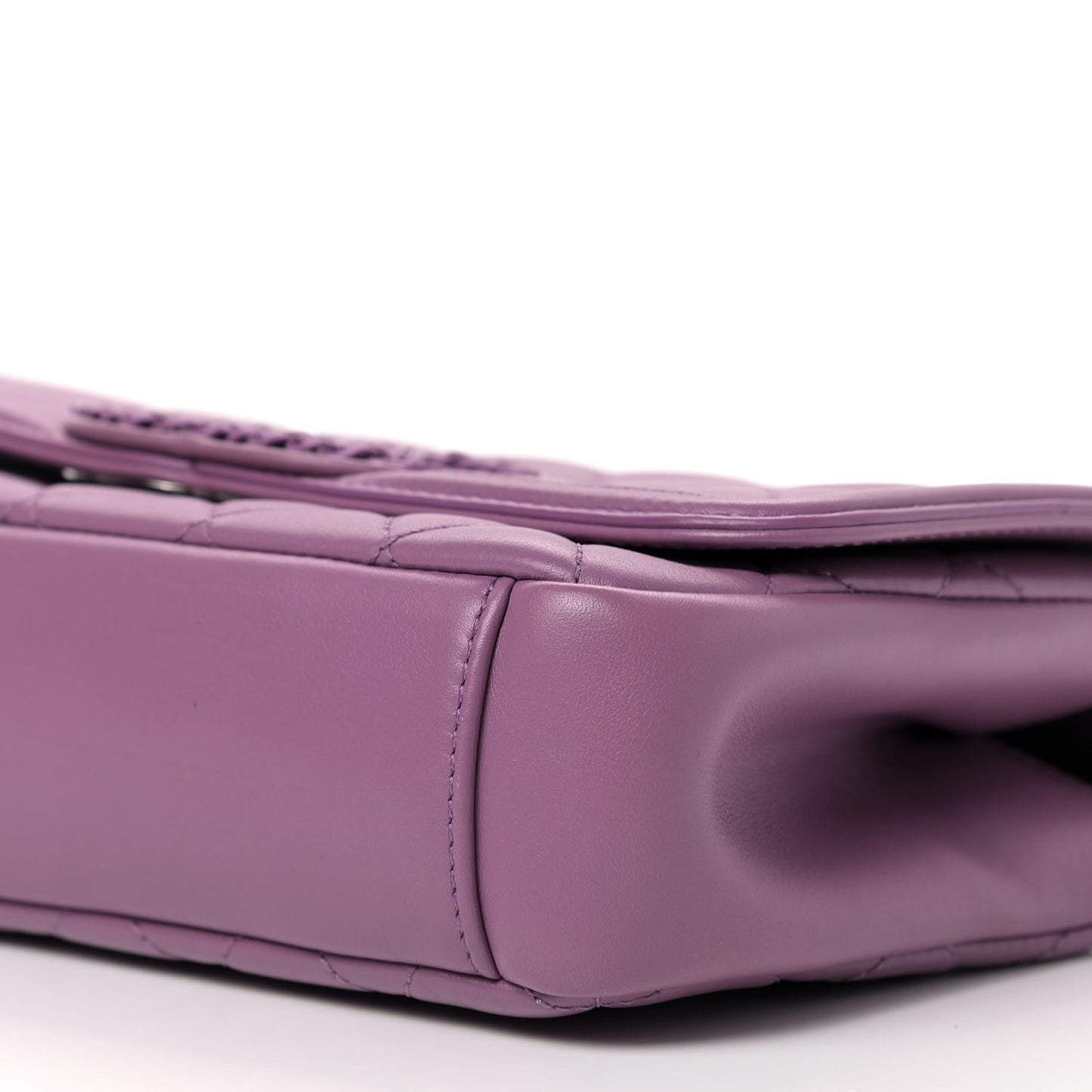 Lambskin Quilted Small CC Filigree Flap Purple
