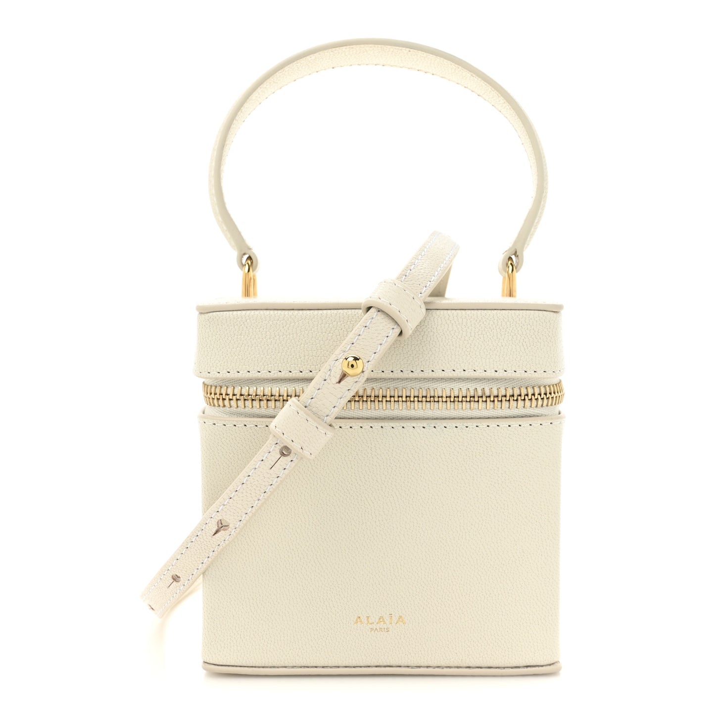 Shiny Goatskin Cub Vanity Bag Ivorie