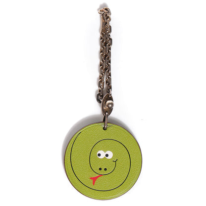 Hermes Veau Swift Serpent Key Chain Vert Anis 1 of 5