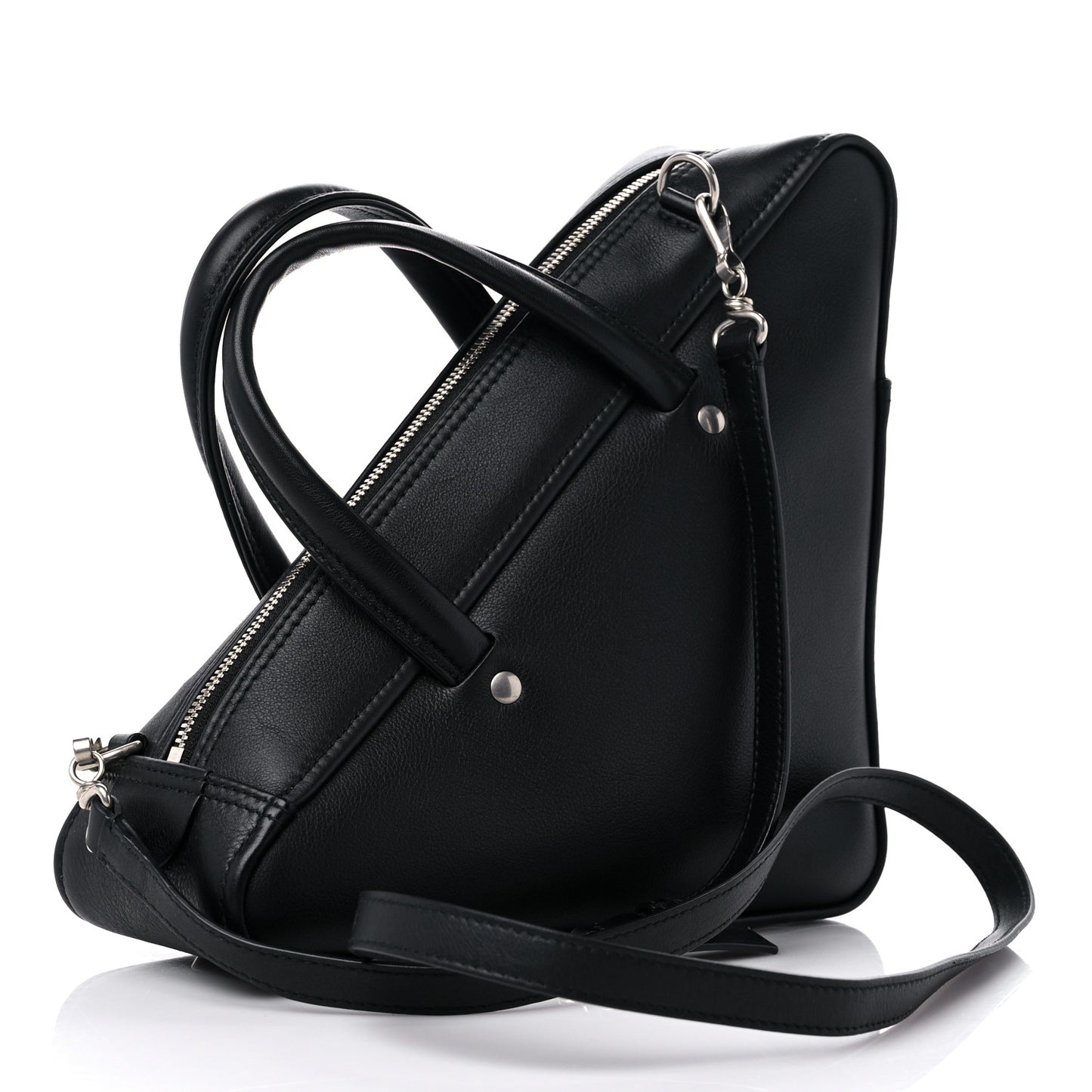 Calfskin S Triangle Duffle Black