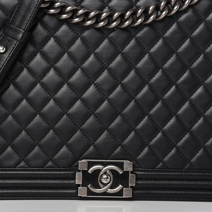 Chanel Calfskin Quilted Large Boy Flap Black 10 of 10