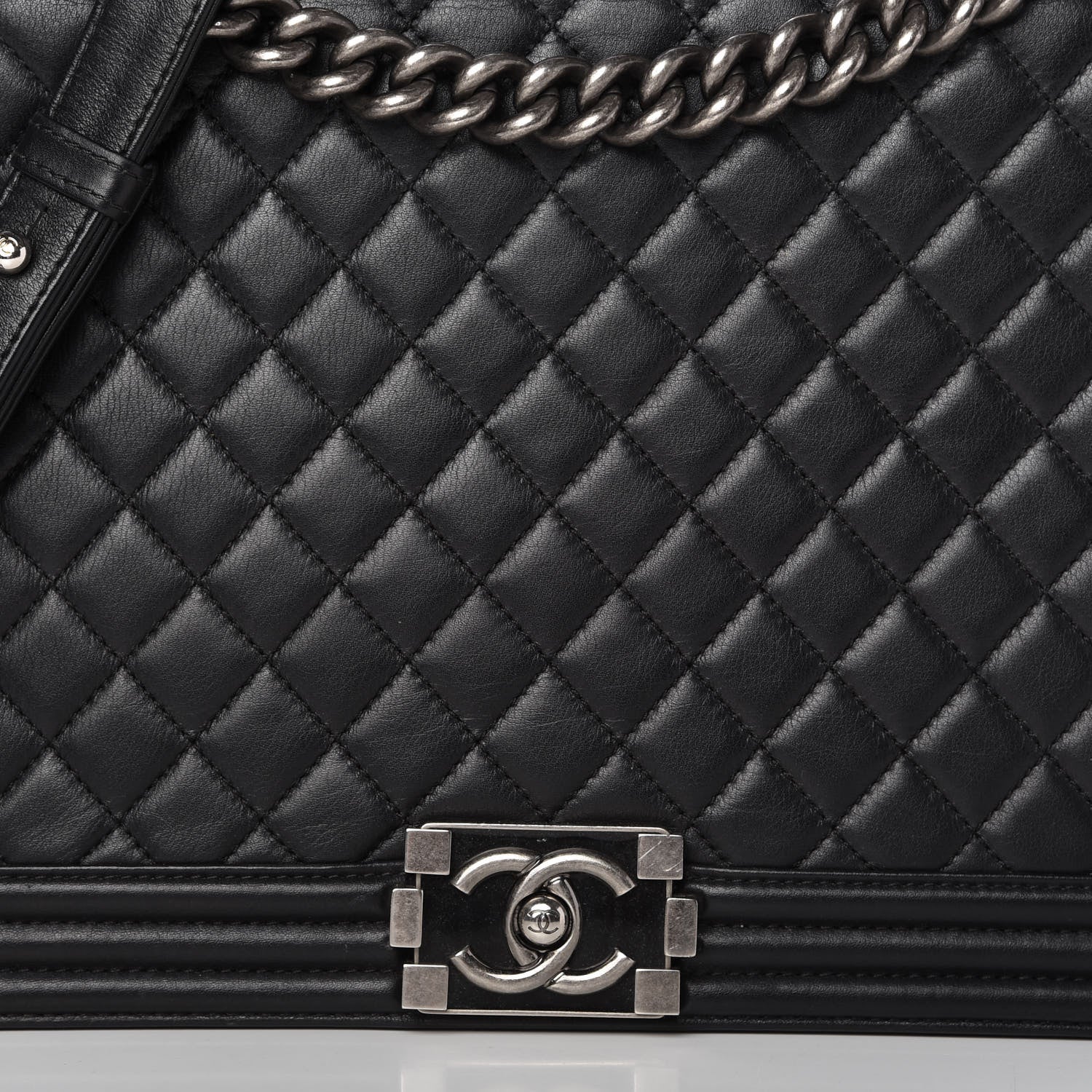Chanel Calfskin Quilted Large Boy Flap Black 10 of 10