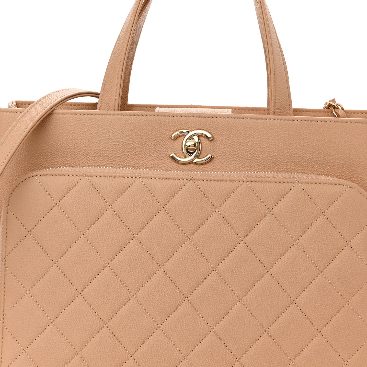 Chanel Caviar Quilted Large Business Affinity Shopping Bag Beige 9 of 14