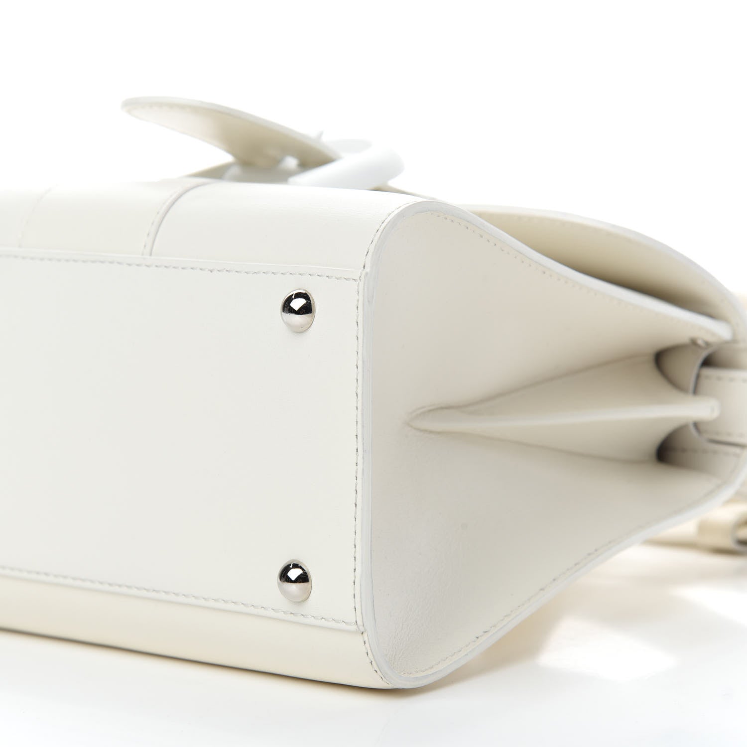 Delvaux Calfskin Mini Brillant Satchel Ivory 8 of 11