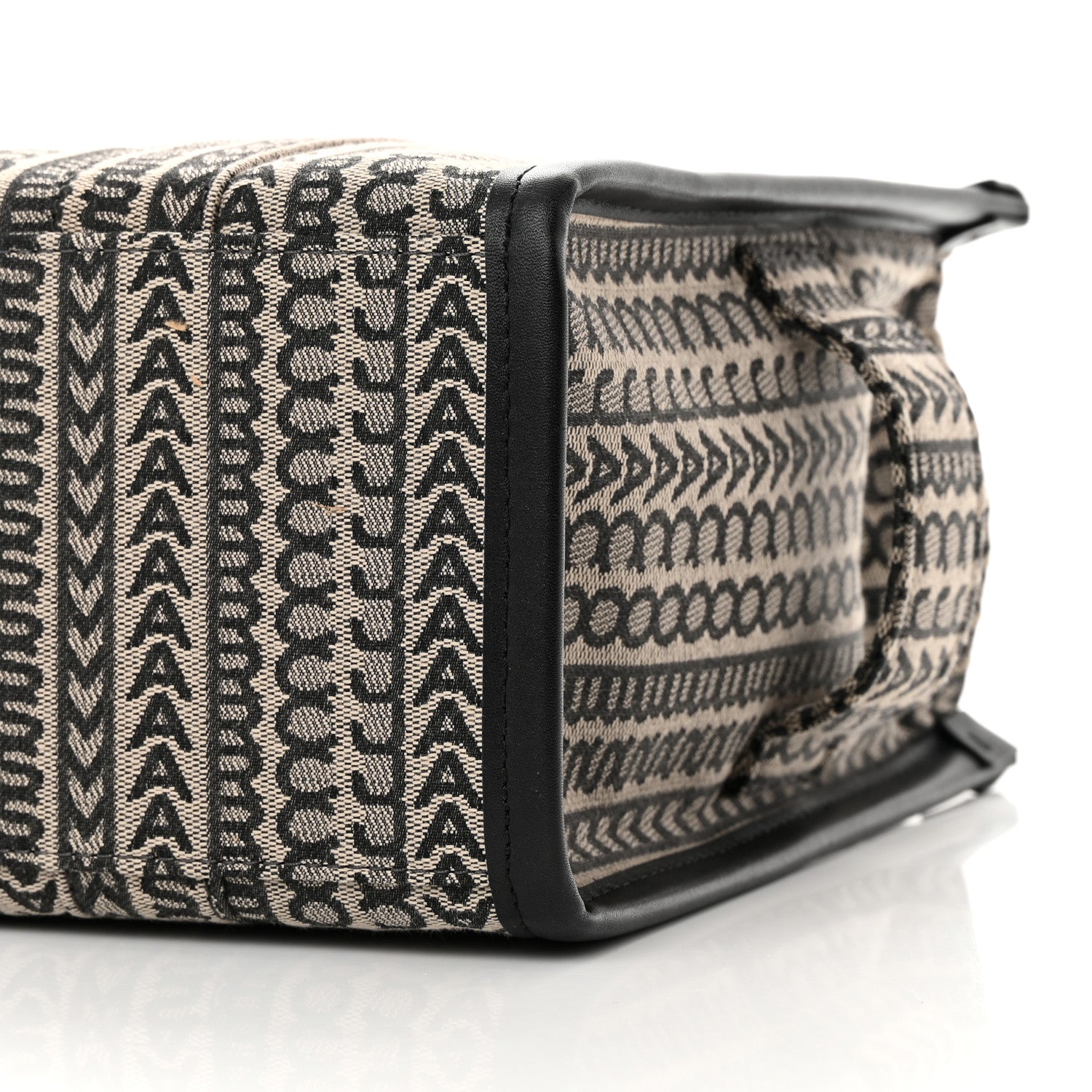 Marc Jacobs Cotton Jacquard Monogram Medium The Traveler Tote Bag Beige Multicolor 10 of 12