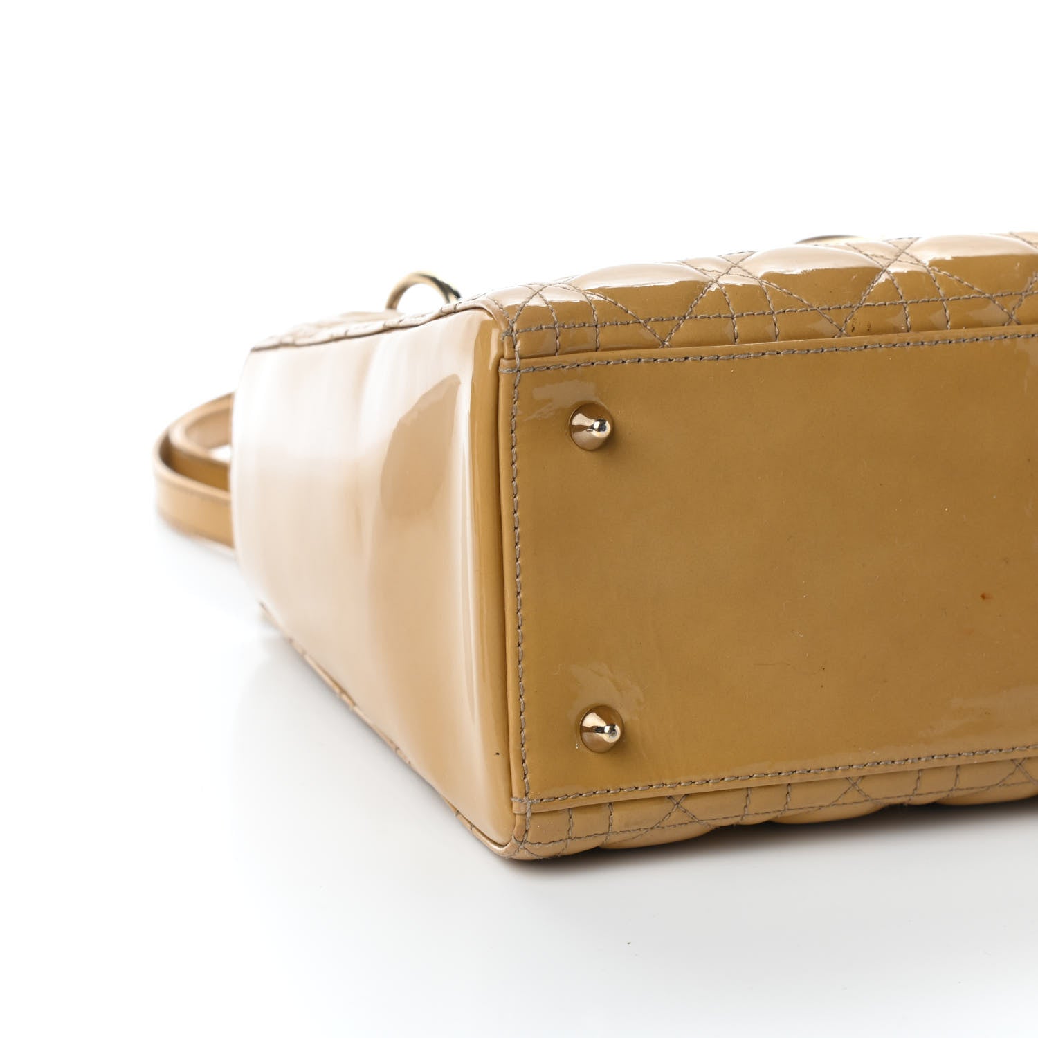 Christian Dior Patent Cannage Medium Lady Dior Beige 8 of 10