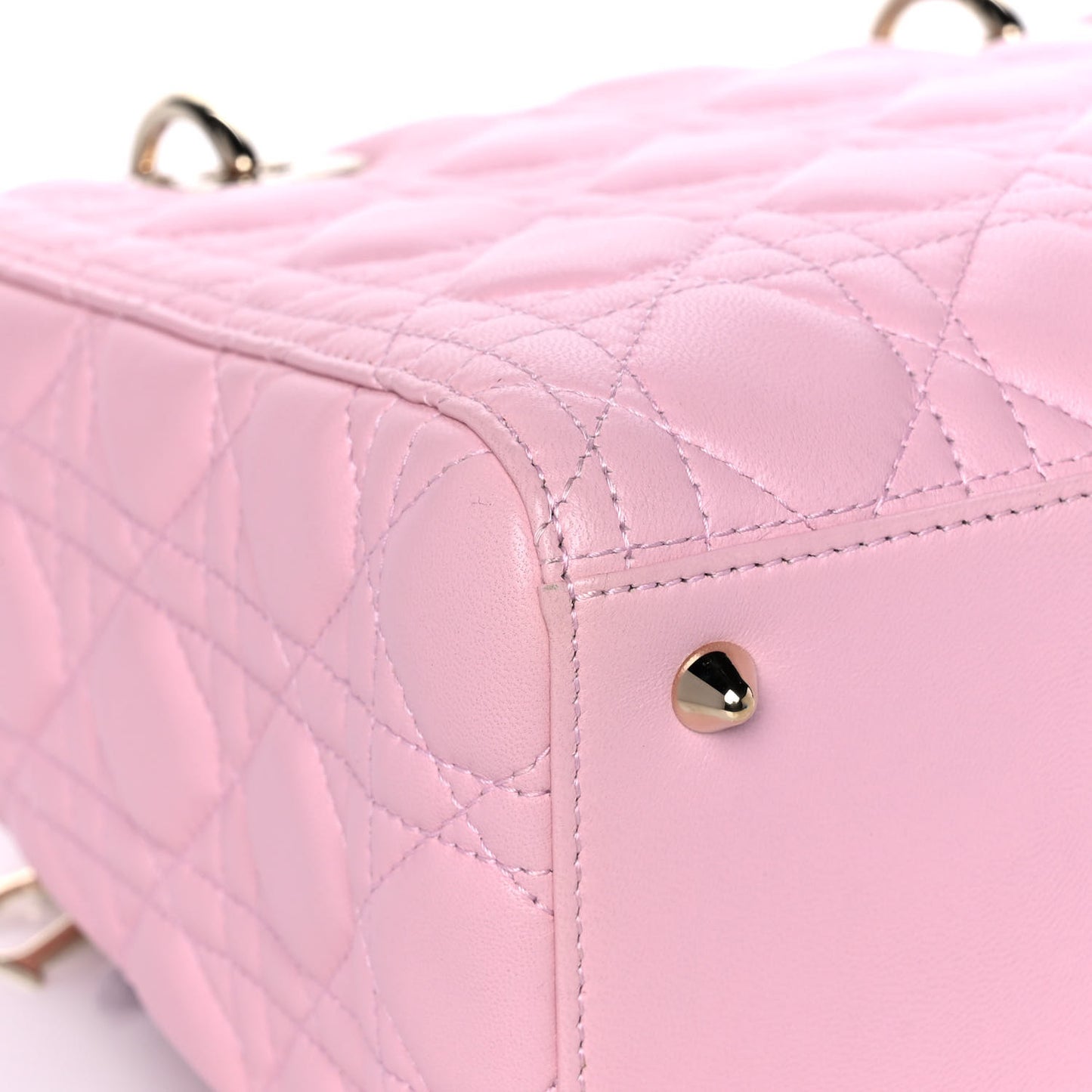 Lambskin Cannage Medium Lady Dior Light Pink