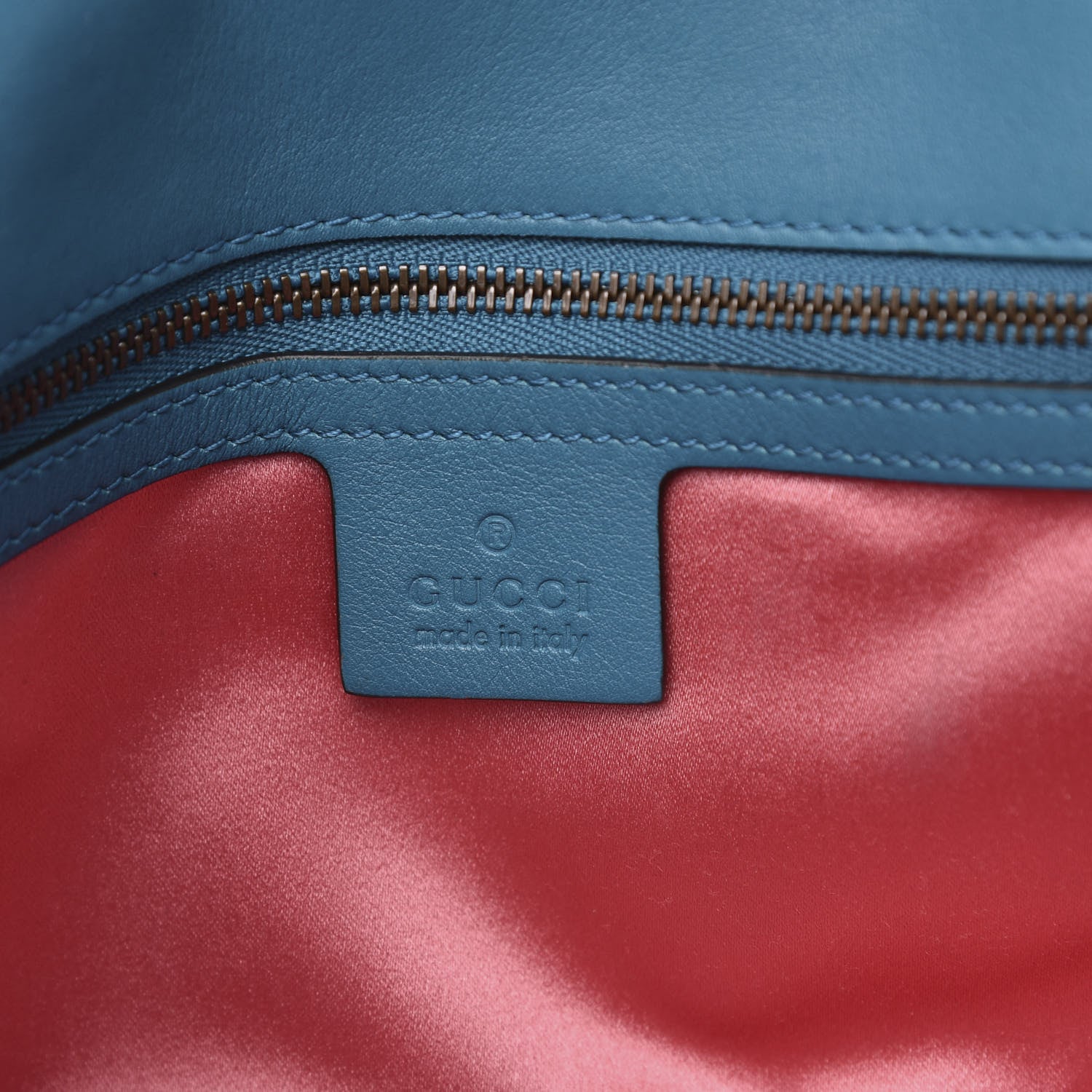 Gucci Velvet Matelasse Small GG Marmont Shoulder Bag Pavone Cyan 6 of 15