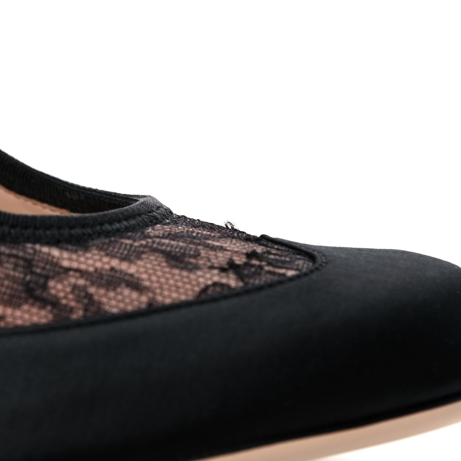 Fendi Satin Lace Promenade Pumps 38 Black Skin 12 of 12