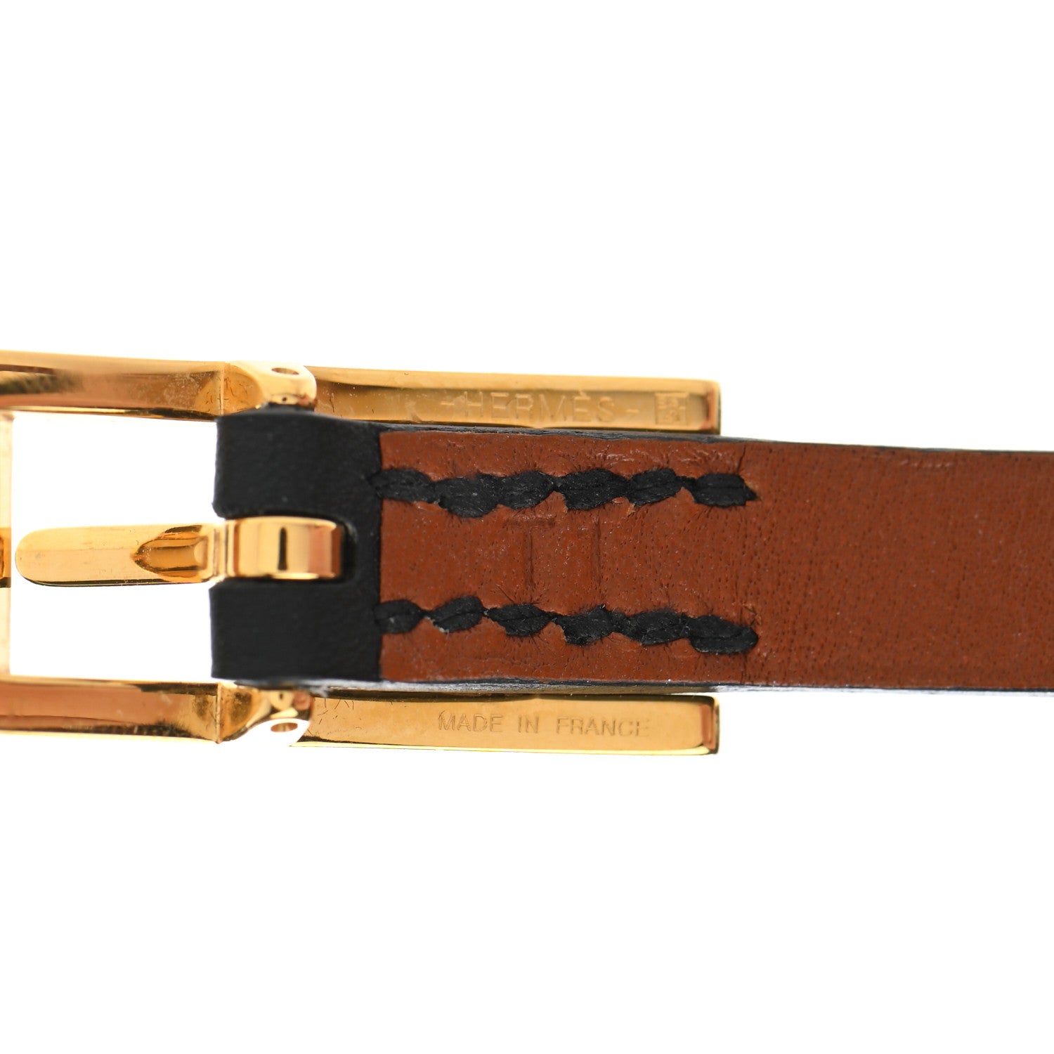Hermes Chamonix Behapi Double Tour Bracelet T1 Black Fauve 6 of 9