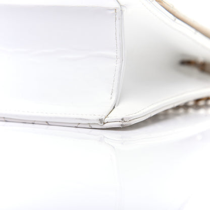 Chanel Glazed Calfskin Stitched Mini Square Flap White 18 of 19