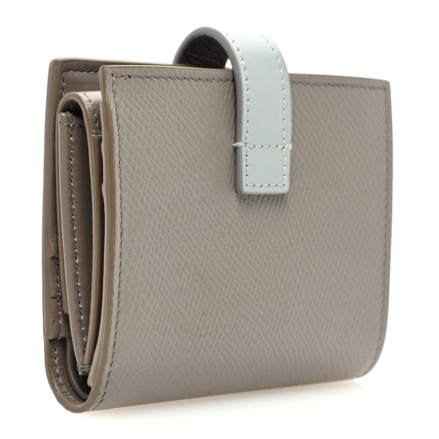 Celine Grained Calfskin Small Multifunction Strap Wallet Pebble Mineral 3 of 7