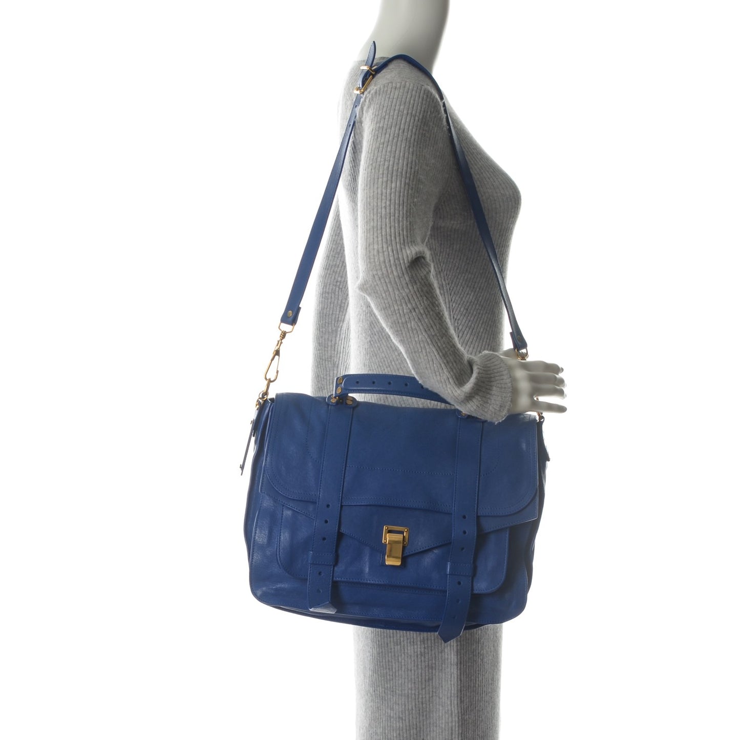 Lambskin Large PS1 Satchel Royal Blue