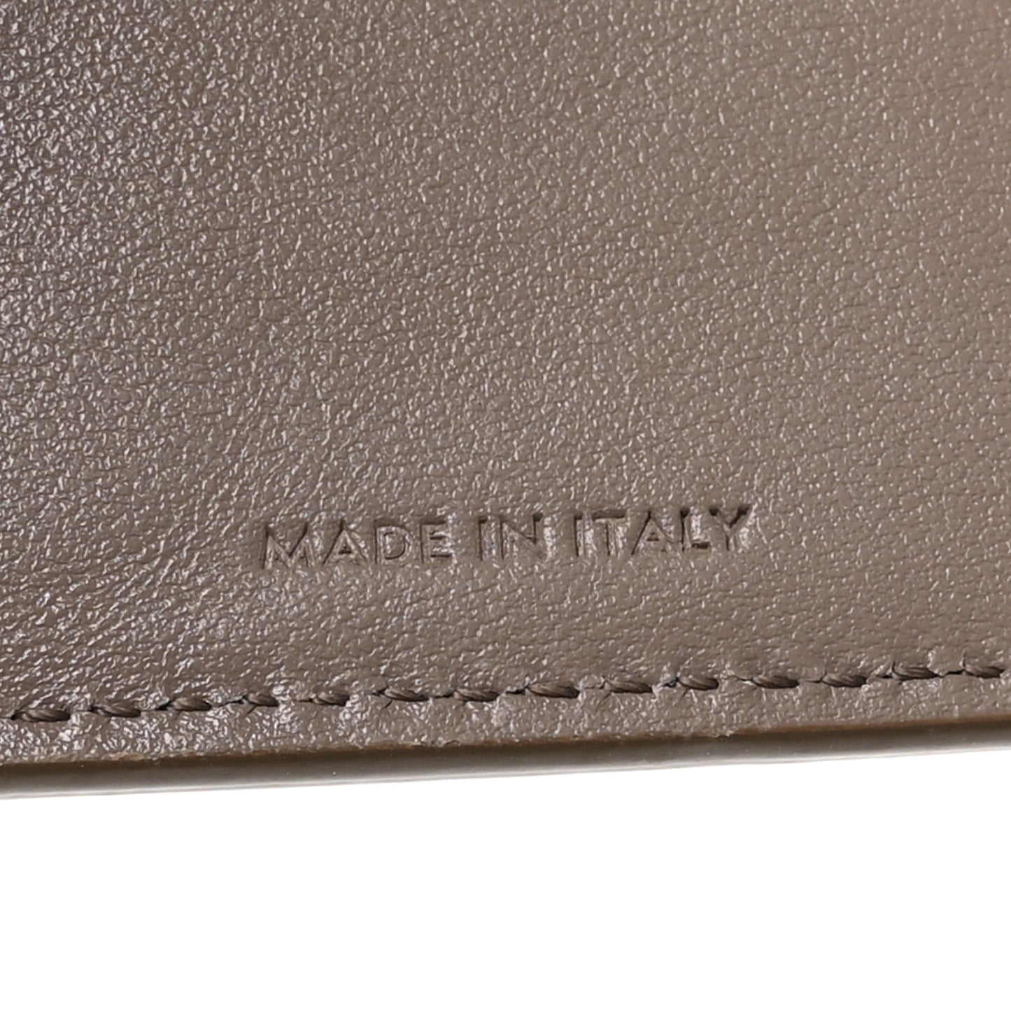 Grained Calfskin Small Tri-Fold Wallet Pebble