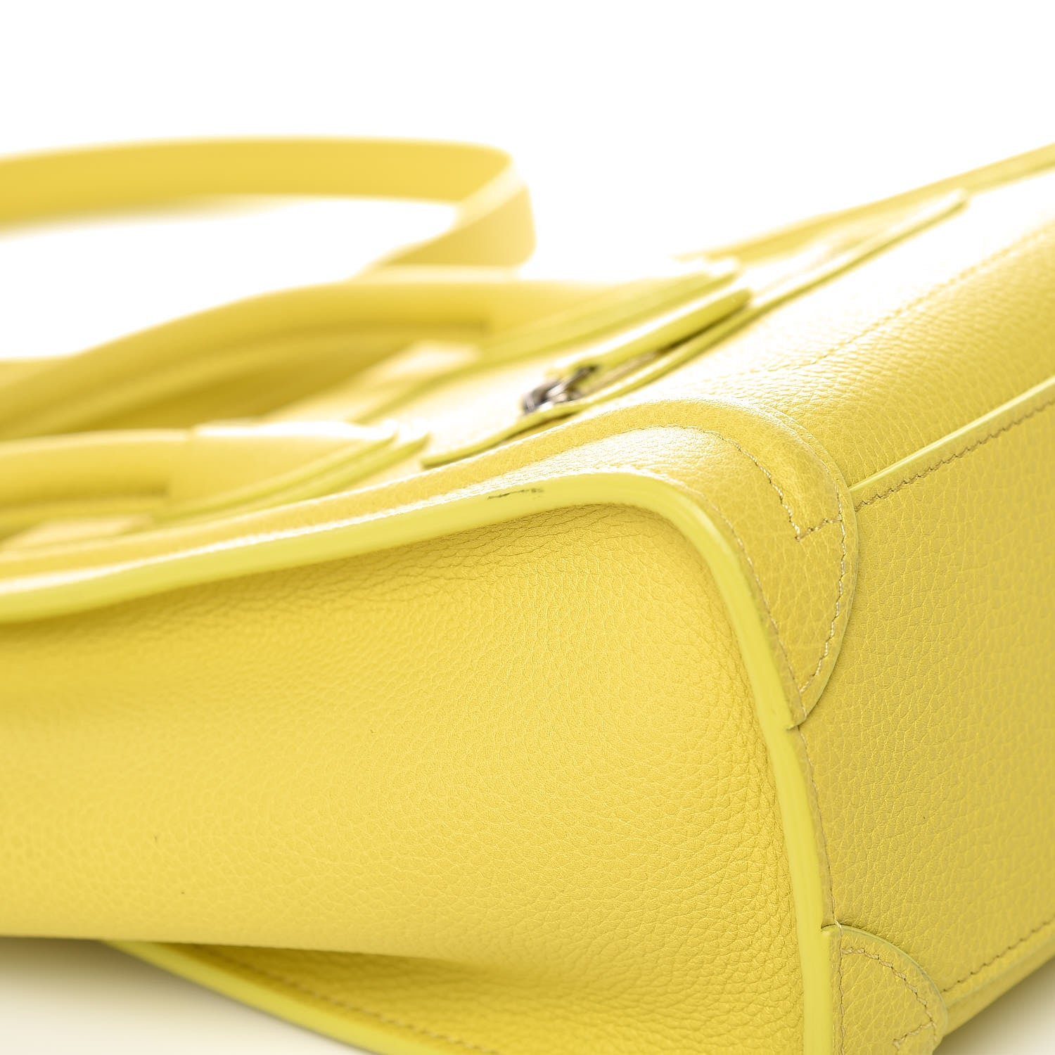 Celine Drummed Calfskin Nano Luggage Mimosa 11 of 13