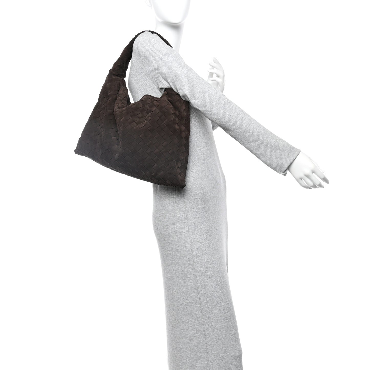 Suede Intrecciato Small Hop Fondant