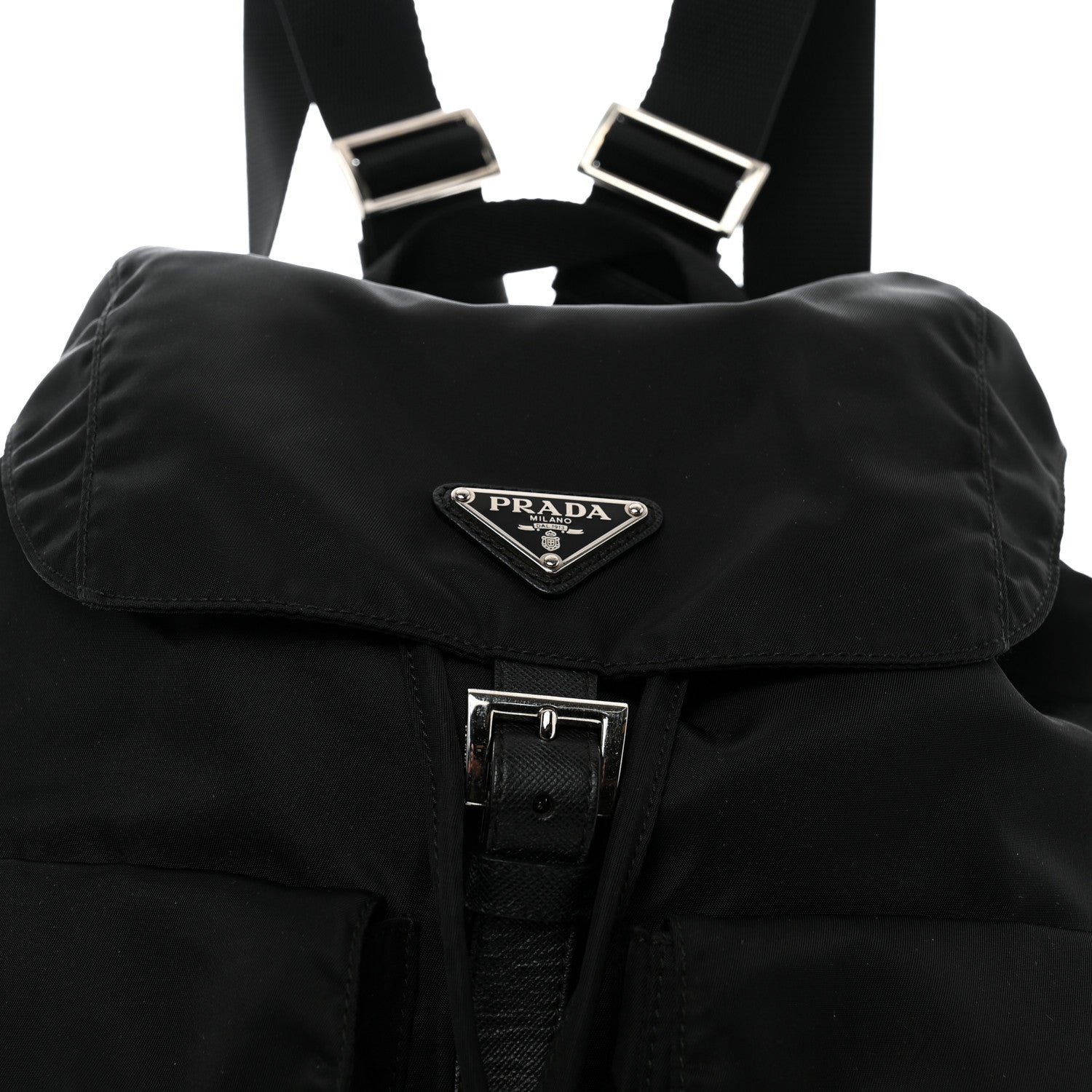Prada Nylon Vela Medium Backpack Black 7 of 9