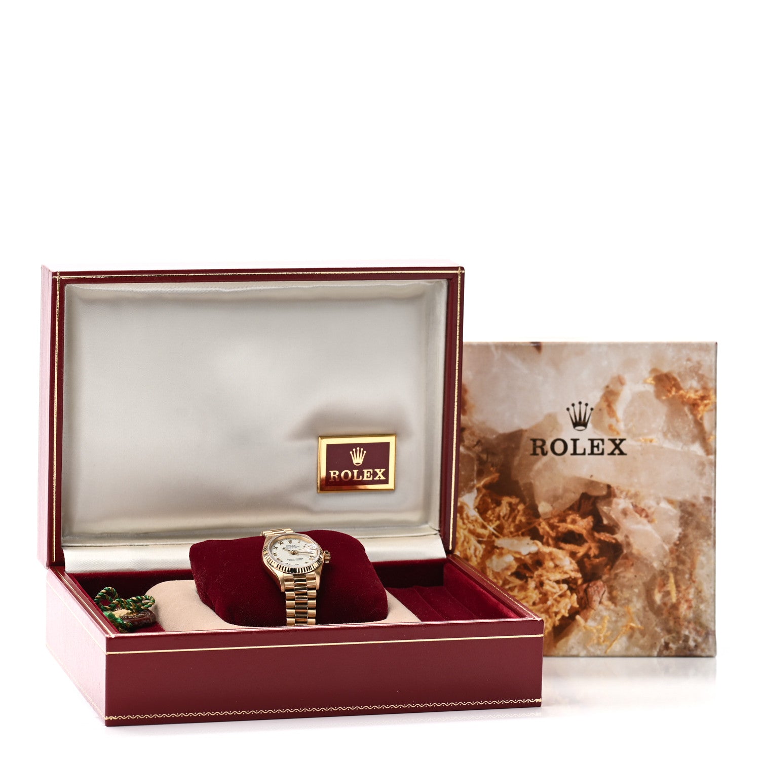 Rolex 18K Yellow Gold 26mm Datejust President Watch White Roman 69178 5 of 5
