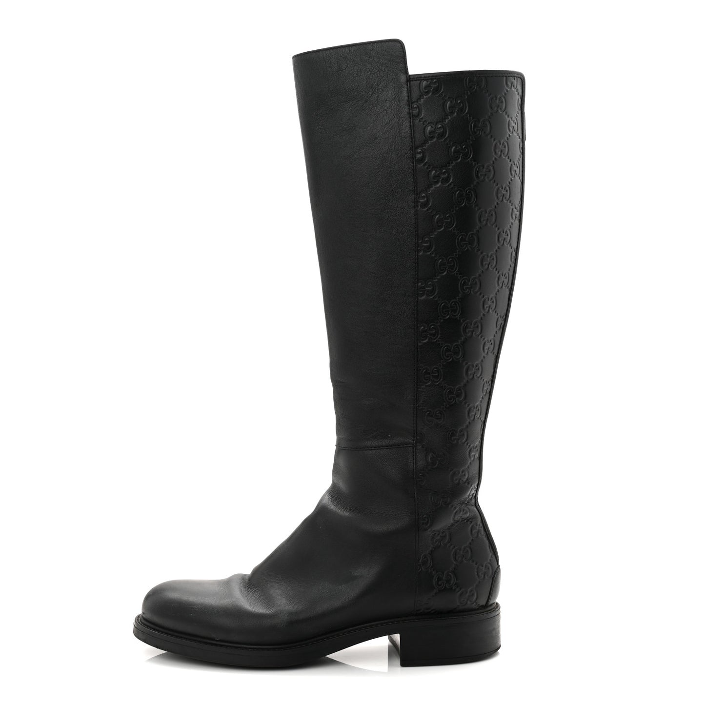 Microguccissima Knee High Riding Boots 40.5 Black