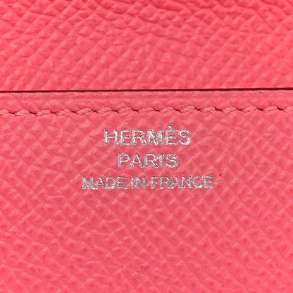 Hermes Epsom Mini Clic Card Holder Rose Azalee 8 of 11