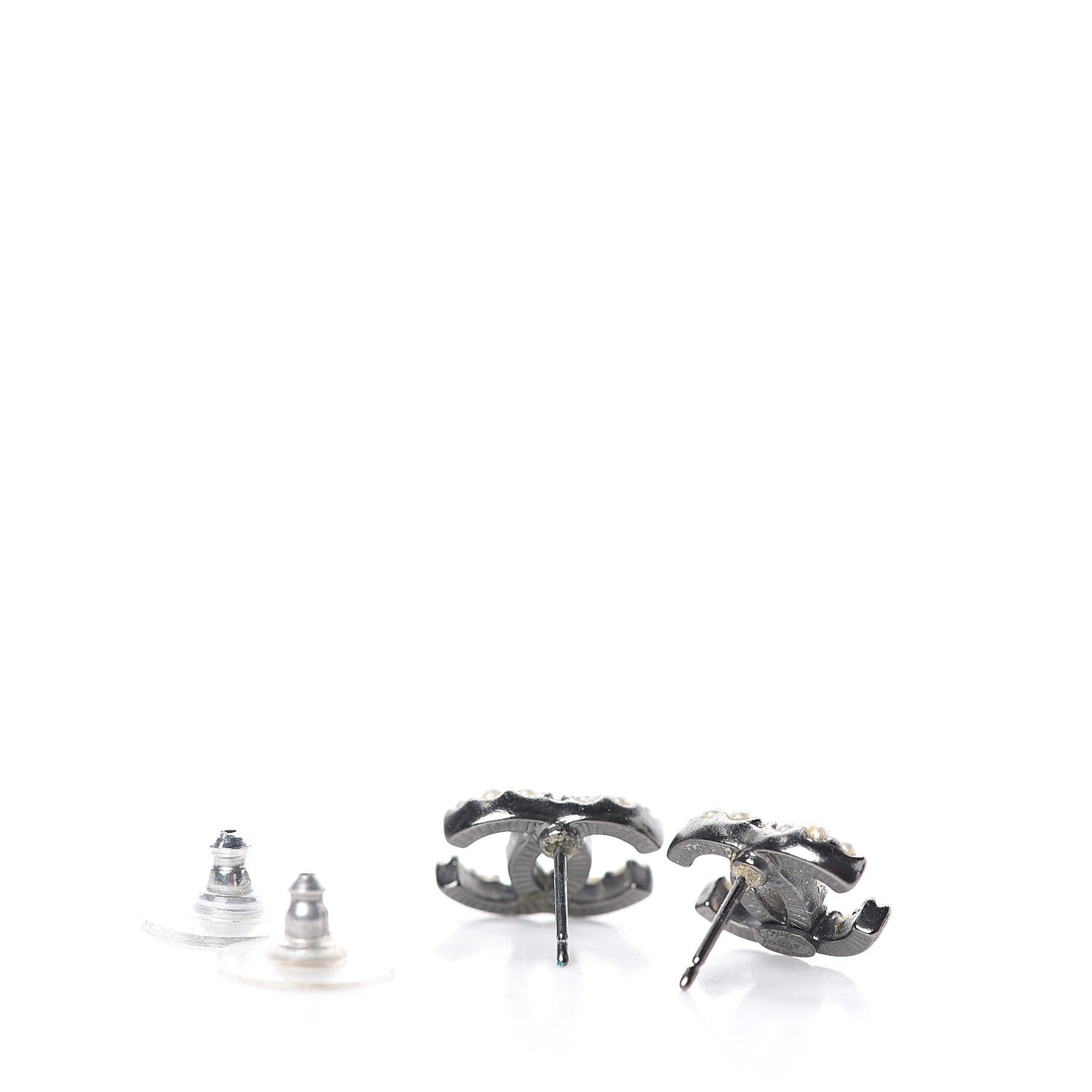 Pearl CC Earrings Silver