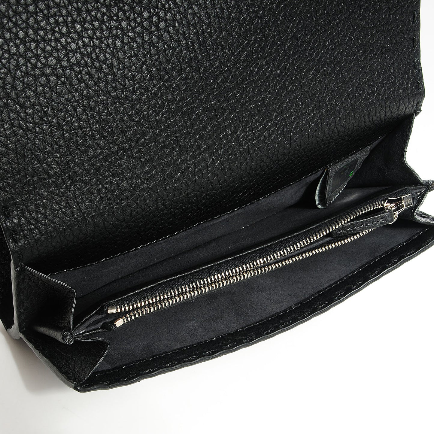 Cuoio Romano Selleria Peekaboo Continental Wallet Black