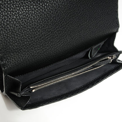 Fendi Cuoio Romano Selleria Peekaboo Continental Wallet Black 7 of 14