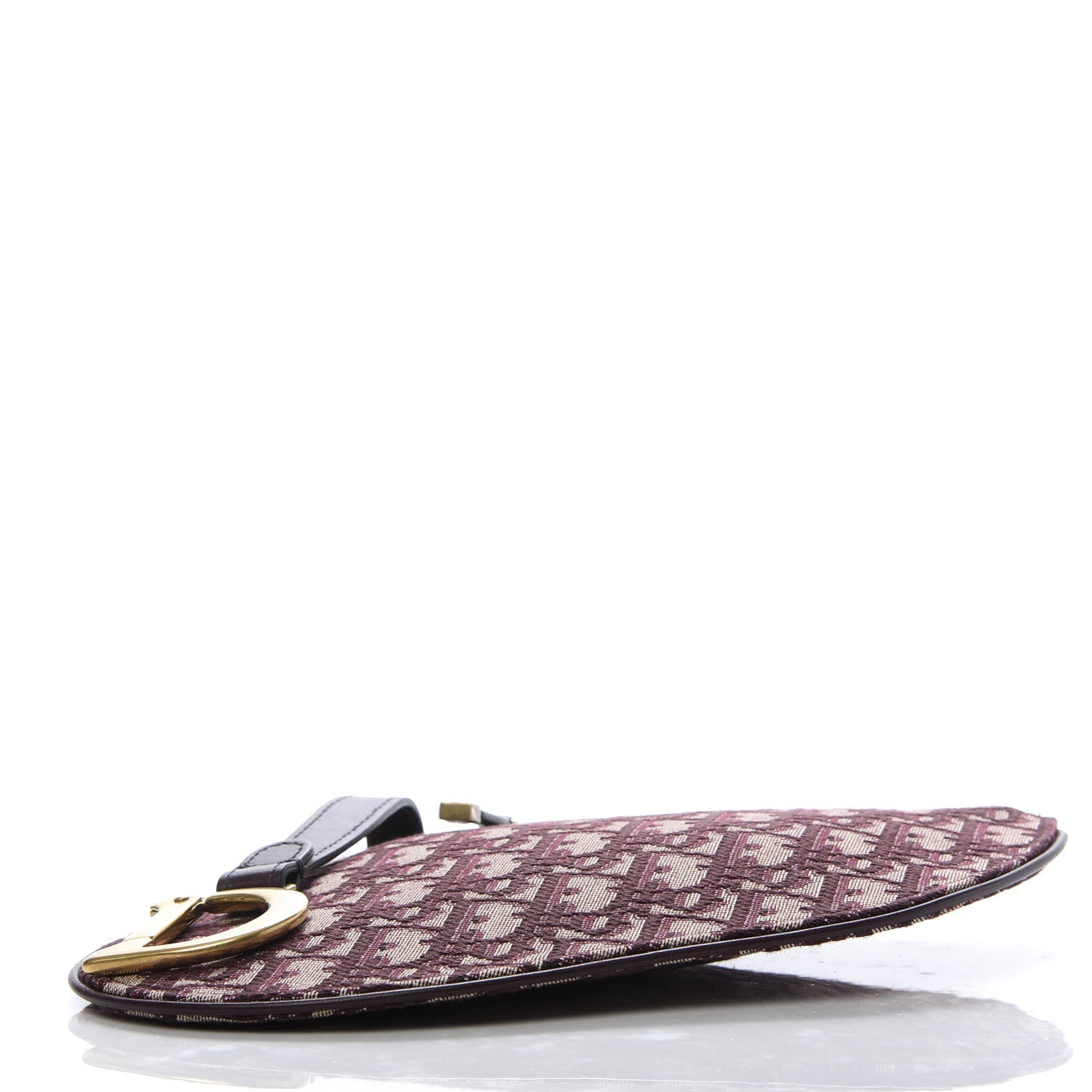 Christian Dior Oblique Saddle Clutch Burgundy 4 of 9